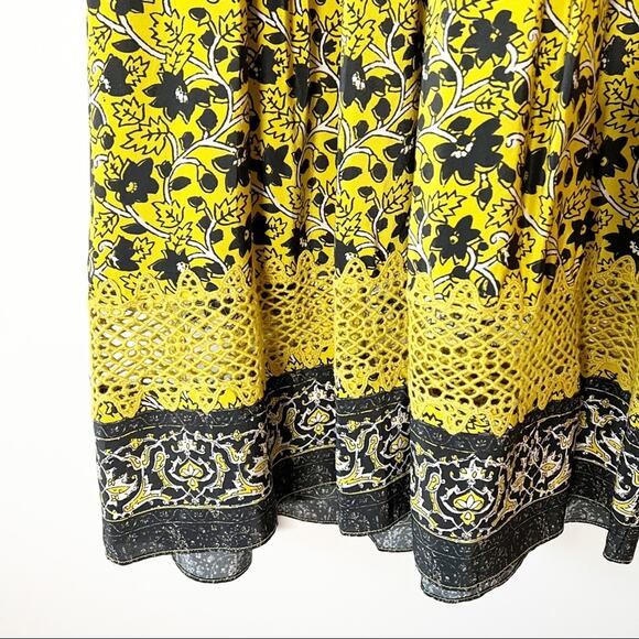 Sea New York Dress Silk Floral Print Yellow Size 4 - Picture 3 of 8